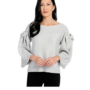 Mod X Stitch Knit 3/4 Sleeve Boat Neck Cropped Sweater XS